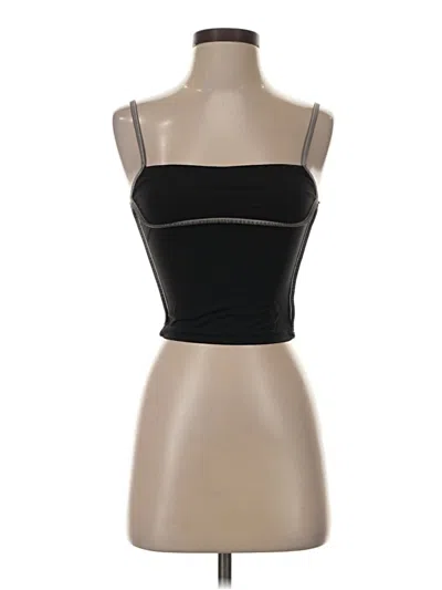 Pre-owned Princess Polly Sleeveless Top Black Strapless Neckline Tops