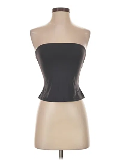 Pre-owned Princess Polly Sleeveless Top Black Strapless Neckline Tops