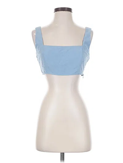 Princess Polly Sleeveless Top Blue Sweetheart Neckline Tops