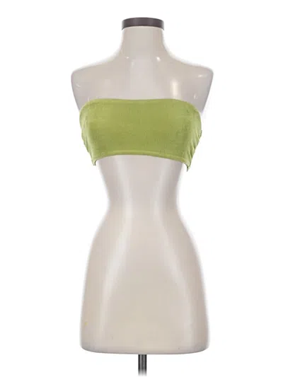 Princess Polly Sleeveless Top Green Strapless Neckline Tops