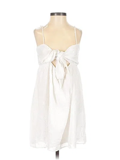 Pre-owned Princess Polly Sleeveless Top Ivory Halter Neckline Tops