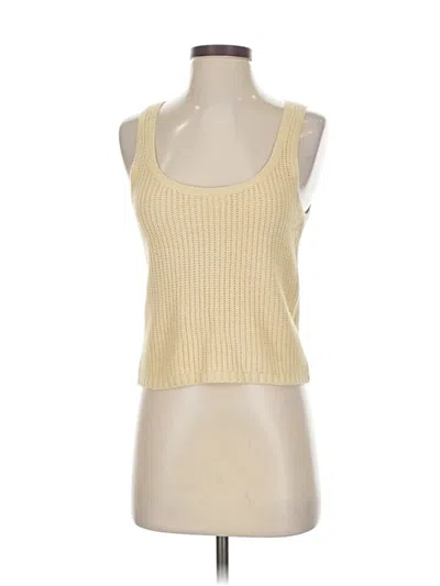 Pre-owned Princess Polly Sleeveless Top Yellow Scoop Neck Tops