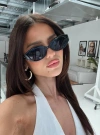 Princess Polly Slide Away Sunglasses In Black