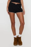 Princess Polly Slow Start Jersey Sleep Shorts In Black