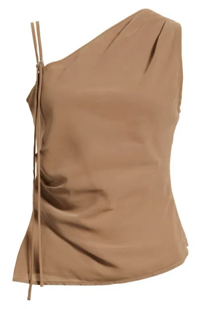 Princess Polly Smash Hit Asymmetric Tank In Brown