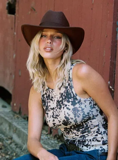 Princess Polly Snowmass Cowboy Hat In Brown