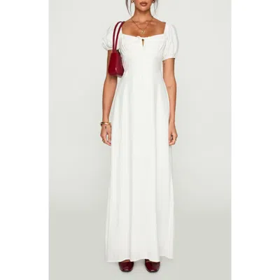 Princess Polly Song Puff Sleeve Maxi Dress In White