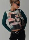 Princess Polly Sonique Long Sleeve Top In Multi