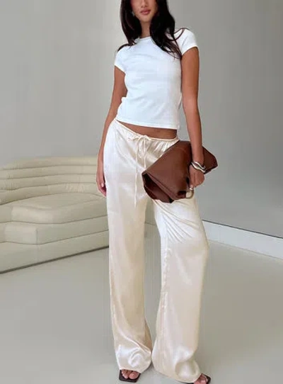 Princess Polly Soulstar Satin Pants In Gold