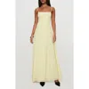 Princess Polly South Of France Floral Embroidered Sleeveless Gown In Yellow
