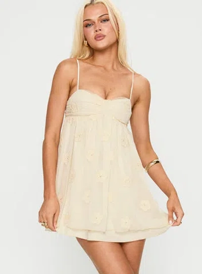 Princess Polly Sparks Fly Mini Dress In Cream