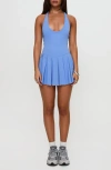 Princess Polly Spirit Pleat Tennis Romper In Blue