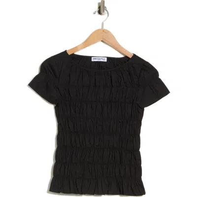 Princess Polly Spoiler Alert Shirred Top In Black