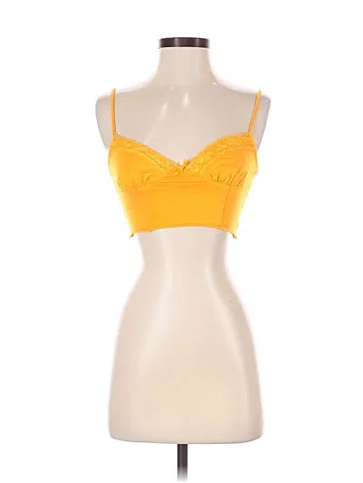 Pre-owned Princess Polly Sports Bra In Yellow