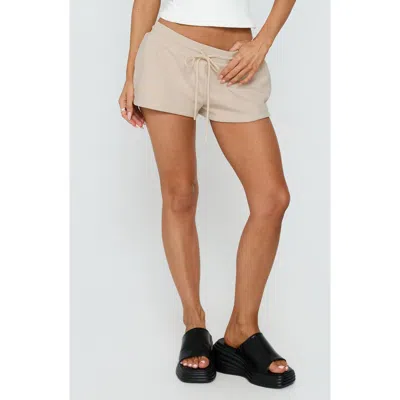 Princess Polly Sryn Drawstring Track Shorts In Neutral