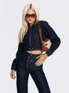 Princess Polly Stallion Cropped Jacket In Indigo