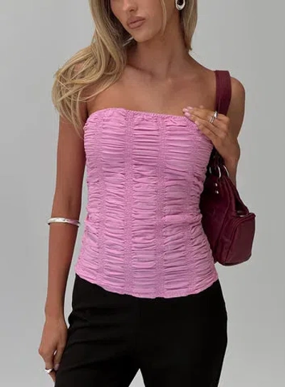 Princess Polly Star Quality Strapless Ruched Top In Pink