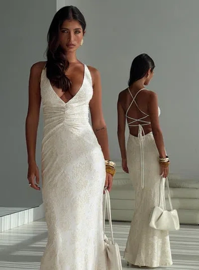 Princess Polly Starcrossed Halter Maxi Dress In Cream