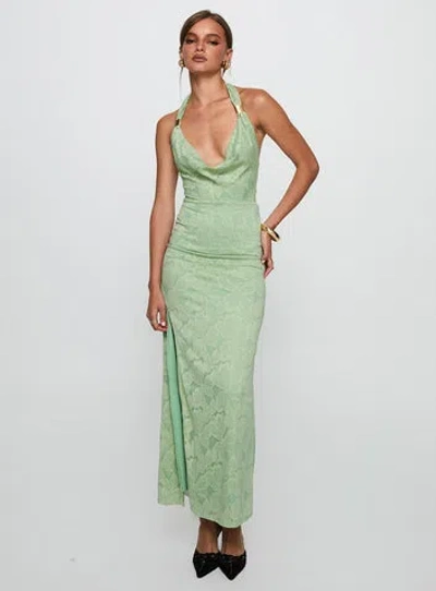 Princess Polly Starfall Halter Maxi Dress In Green