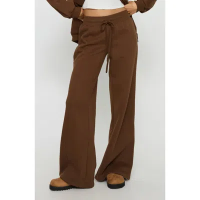 Princess Polly Stargirl Wide Leg Sweatpants In Brown