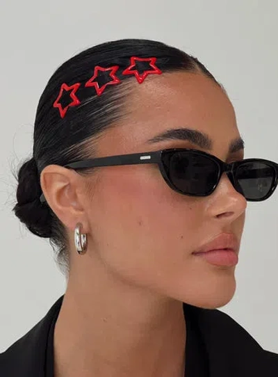 Princess Polly Starhaven Clip Set In Red
