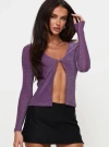 Princess Polly Stars Aligned Long Sleeve Top In Purple
