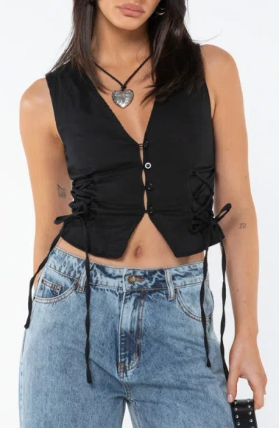 Princess Polly Stavia Vest Top Black