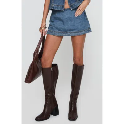 Princess Polly Stefenie Denim Miniskort In Blue
