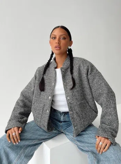 Princess Polly Stillar Bomber Jacket In Grey