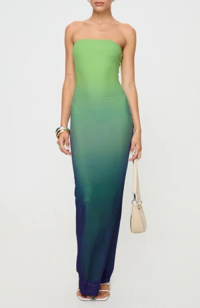 Princess Polly Stolen Love Strapless Maxi Dress In Multi