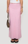 Princess Polly Stripe Fluttering Maxi Skirt In Pink