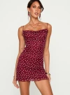 Princess Polly Sugar Mini Dress In Red Polka