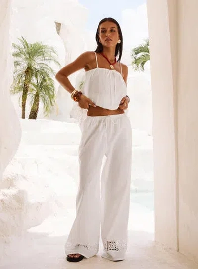 Princess Polly Summer Chateau Pants In White