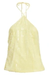 Princess Polly Sun Salutations Sequin Halter Top In Yellow