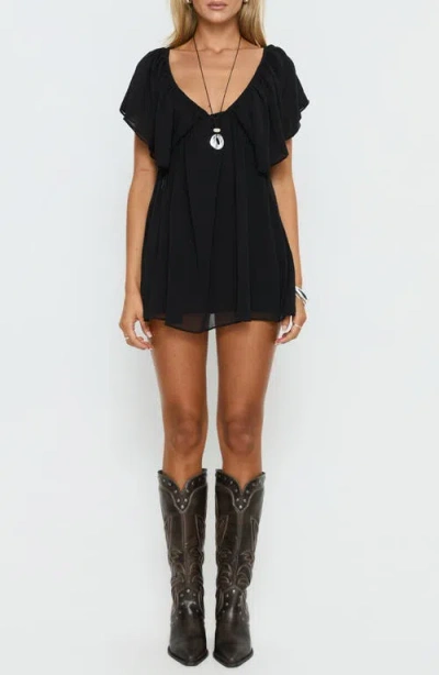 Princess Polly Sun Spirit Plunge Romper In Black