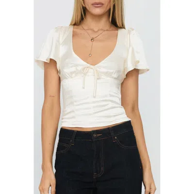 Princess Polly Sun Will Rise Crop Satin Top In Multi