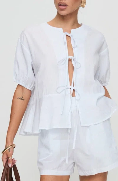 Princess Polly Sunblind Front Tie Top