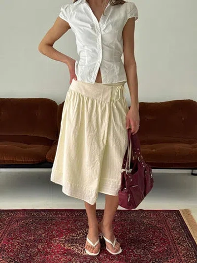 Princess Polly Sunney Wrap Midi Skirt In Yellow