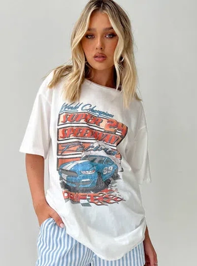 Princess Polly Super 24 Oversized Tee In White