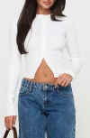 Princess Polly Suzu Rib Cardigan In White
