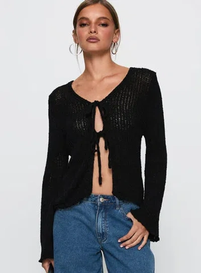 Princess Polly Swain Knit Cardigan In Black