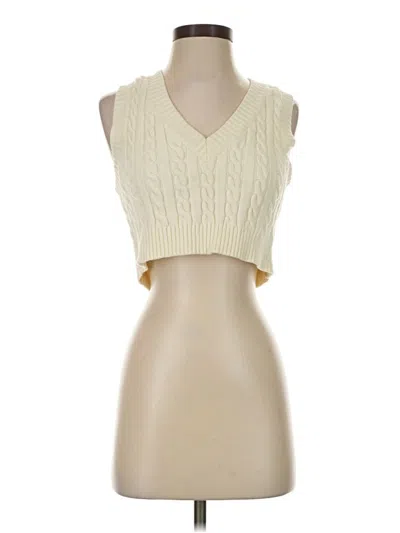 Pre-owned Princess Polly Sweater Vest In Ivory