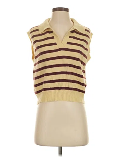 Pre-owned Princess Polly Sweater Vest In Yellow