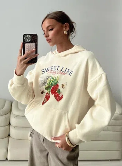 Princess Polly Sweet Life Graphic Sweater In White