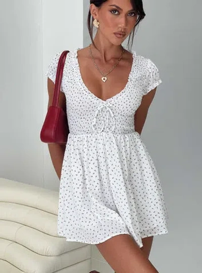 Princess Polly Sweet Talk Playsuit In White Floral