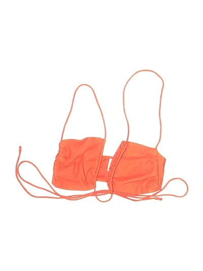 Pre-owned Princess Polly Swimsuit Top Orange Swimwear