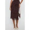 Princess Polly Sydni Dot Bias Cut Midi Skirt In Brown