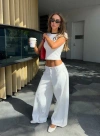 Princess Polly Tall Naylor Wide Leg Jeans In Cream