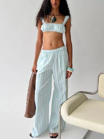 Princess Polly Talyssa Elasticated Waist Pants In Blue