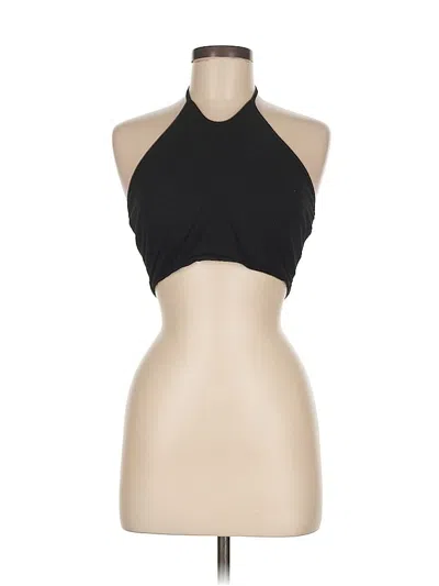Pre-owned Princess Polly Tank Top Black Halter Neckline Tops